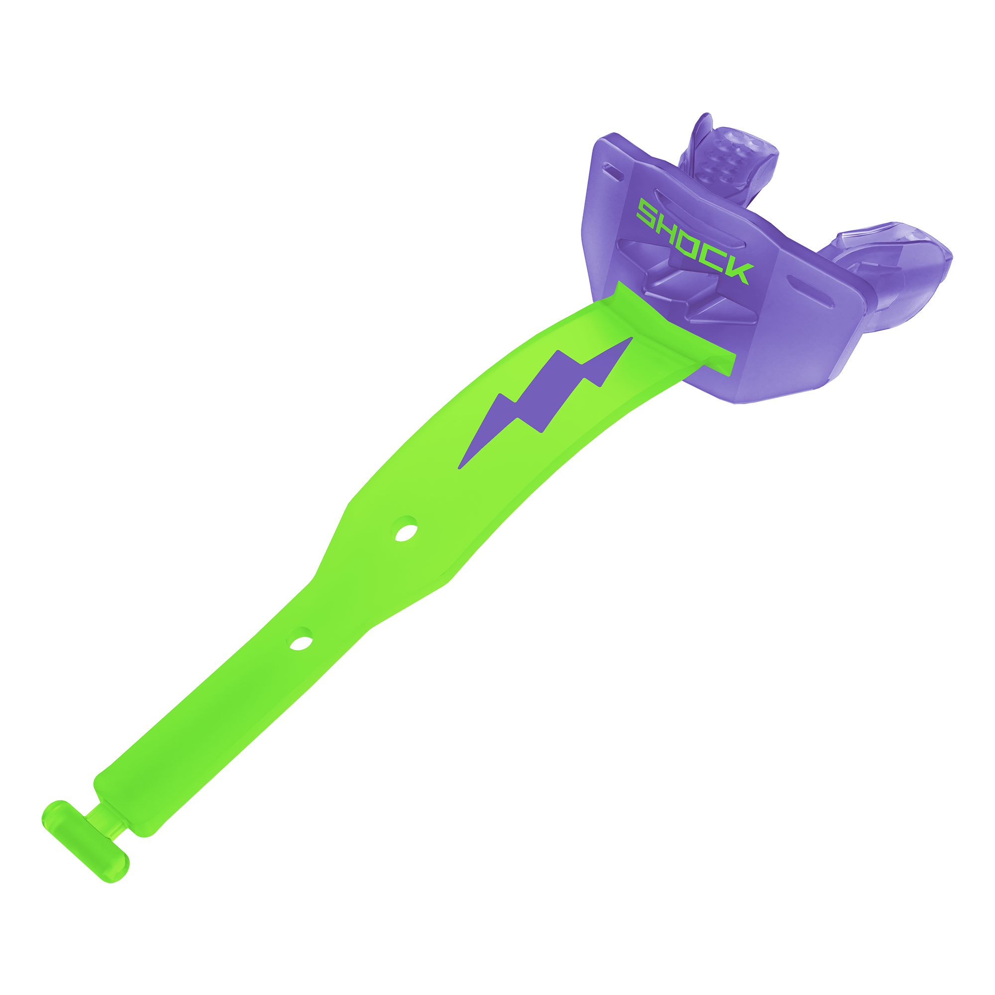Shock Doctor Thunder Bolt Two-Tone Lip Guard - Green/Purple - GREEN/PURPLE